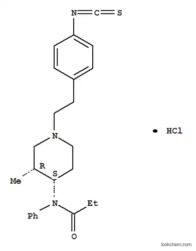 Molecular Structure of 101472-11-1 (Propanamide,N-[(3R,4S)-1-[2-(4-isothiocyanatophenyl)ethyl]-3-methyl-4-piperidinyl]-N-phenyl-,monohydrochloride (9CI))