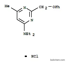 Molecular Structure of 102207-83-0 (N,N-diethyl-6-methyl-2-(phenoxymethyl)pyrimidin-4-amine hydrochloride)