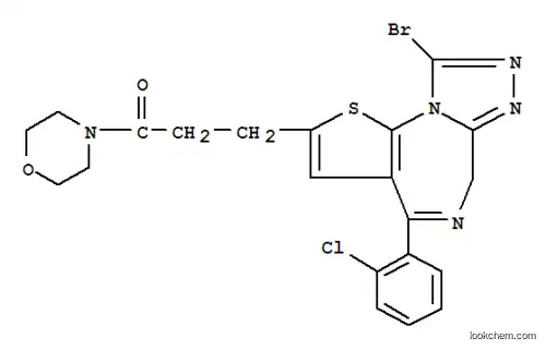 Morpholine, 4-(3-(9-bromo-4-(2-chlorophenyl)-6H-thieno(3,2-f)(1,2,4)triazolo(4,3-a)(1,4)diazepin-2-yl)-1-oxopropyl)-