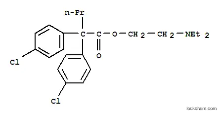Molecular Structure of 105394-81-8 (Benzeneacetic acid,4-chloro-a-(4-chlorophenyl)-a-propyl-, 2-(diethylamino)ethylester)