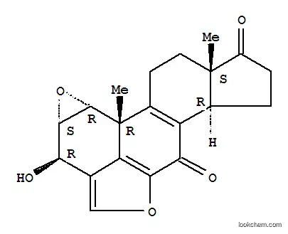 Molecular Structure of 106518-57-4 ((-)-1α,2α-Epoxy-3β-hydroxyandrosta-5-eno[6,5,4-bc]furan-8-ene-7,17-dione)