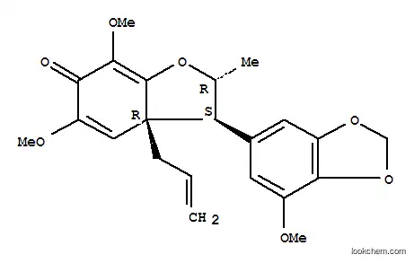 6(2H)-Benzofuranone,3,3a-dihydro-5,7-dimethoxy-3-(7-methoxy-1,3-benzodioxol-5-yl)-2-methyl-3a-(2-propenyl)-,(2R,3S,3aR)-rel- (9CI)