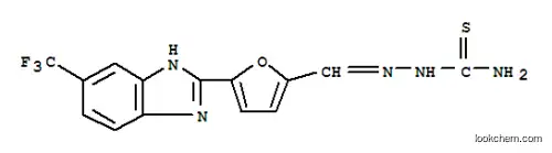 Molecular Structure of 106997-00-6 (2-{(E)-[(5Z)-5-[5-(trifluoromethyl)-2H-benzimidazol-2-ylidene]furan-2(5H)-ylidene]methyl}hydrazinecarbothioamide)