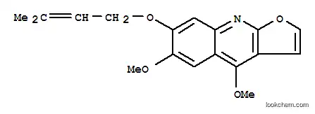 Molecular Structure of 114216-84-1 (Furo[2,3-b]quinoline,4,6-dimethoxy-7-[(3-methyl-2-buten-1-yl)oxy]-)