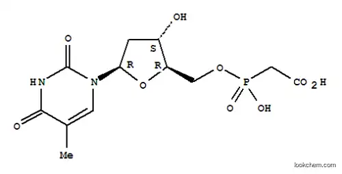 Molecular Structure of 117627-22-2 (Thymidine, 5'-[hydrogen(carboxymethyl)phosphonate] (9CI))