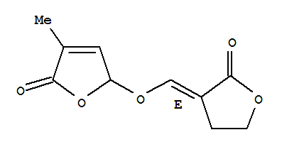 2(3H)-Furanone,3-[[(2,5-dihydro-4-methyl-5-oxo-2-furanyl)oxy]methylene]dihydro-, (3E)- (9CI)