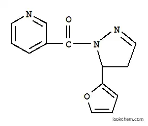 Molecular Structure of 121322-22-3 (1H-Pyrazole, 4,5-dihydro-5-(2-furanyl)-1-(3-pyridinylcarbonyl)-)