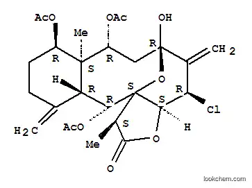 5H-6,13a-Epoxybenzo[4,5]cyclodeca[1,2-b]furan-2(1H)-one,8,9,13-tris(acetyloxy)-4-chlorododecahydro-6-hydroxy-1,8a-dimethyl-5,12-bis(methylene)-,(1S,3aS,4R,6R,8R,8aS,9R,12aR,13R,13aS)-