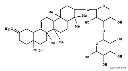 Molecular Structure of 121901-69-7 (30-Noroleana-12,20(29)-dien-28-oicacid, 3-[[3-O-(6-deoxy-a-L-mannopyranosyl)-a-L-arabinopyranosyl]oxy]-, (3b)- (9CI))