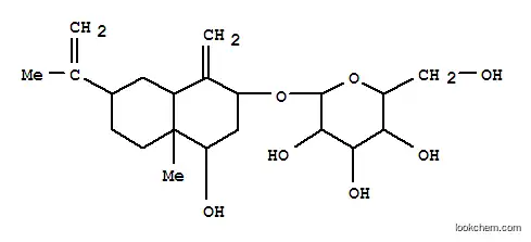 Molecular Structure of 123693-95-8 (b-D-Glucopyranoside,decahydro-4-hydroxy-4a-methyl-1-methylene-7-(1-methylethenyl)-2-naphthalenyl(9CI))