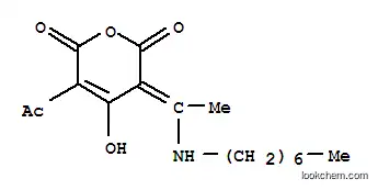 (3Z)-5-acetyl-3-[1-(heptylamino)ethylidene]-6-hydroxy-2H-pyran-2,4(3H)-dione
