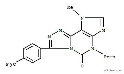 Molecular Structure of 135445-86-2 (9-methyl-6-propyl-3-[4-(trifluoromethyl)phenyl]-6,9-dihydro-5H-[1,2,4]triazolo[3,4-i]purin-5-one)