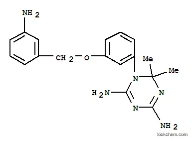 Molecular Structure of 136243-01-1 (1-{3-[(3-aminobenzyl)oxy]phenyl}-6,6-dimethyl-1,6-dihydro-1,3,5-triazine-2,4-diamine)