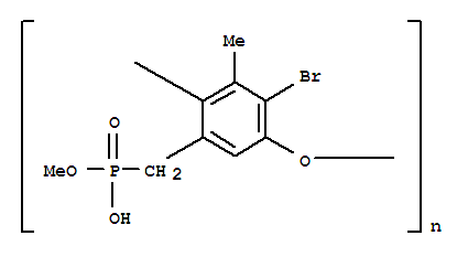 Molecular Structure of 137912-44-8 (Poly[oxy[2-bromo-5-[(hydroxymethoxyphosphinyl)methyl]-3-methyl-1,4-phenylene]](9CI))