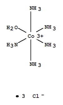 Cobalt(3+),pentaammineaqua-, trichloride, (OC-6-22)- (9CI) cas  13820-80-9