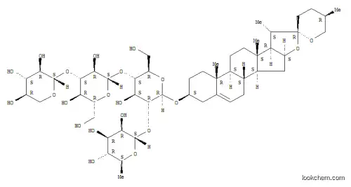 Molecular Structure of 139307-03-2 (b-D-Glucopyranoside, (3b,25R)-spirost-5-en-3-ylO-6-deoxy-a-L-mannopyranosyl-(1®2)-O-[O-b-D-xylopyranosyl-(1®3)-b-D-glucopyranosyl-(1®4)]-)