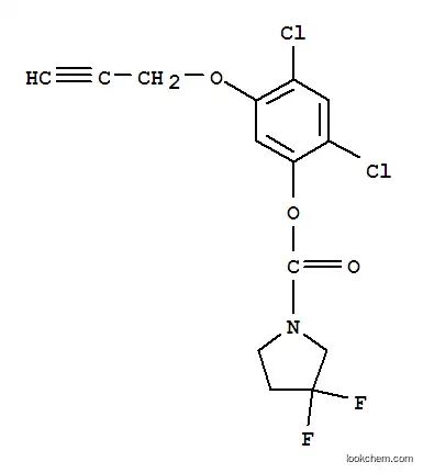 Molecular Structure of 143121-10-2 (2,4-dichloro-5-(prop-2-yn-1-yloxy)phenyl 3,3-difluoropyrrolidine-1-carboxylate)