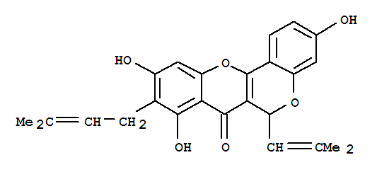 6H,7H-[1]Benzopyrano[4,3-b][1]benzopyran-7-one,3,8,10-trihydroxy-9-(3-methyl-2-butenyl)-6-(2-methyl-1-propenyl)- (9CI)