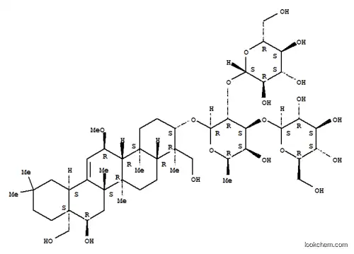 Molecular Structure of 146519-04-2 ((2S,3R,4S,5R,6R)-2-[(2S,3R,4S,5S,6R)-2-[[(4R,4aR,6aR,6bS,8R,8aS,12aR,1 4S,14aS,14bS)-8-hydroxy-4,8a-bis(hydroxymethyl)-14-methoxy-4,6a,6b,11, 11,14b-hexamethyl-1,2,3,4a,5,6,7,8,9,10,12,12a,14,14a-tetradecahydropi cen-3-yl]oxy]-5-hydroxy-6-methyl-4-[(2S,3R,4S,5R,6R)-3,4,5-trihydroxy- 6-(hydroxymethyl)oxan-2-yl]oxy-oxan-3-yl]oxy-6-(hydroxymethyl)oxane-3, 4,5-triol)