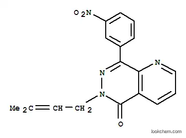 Molecular Structure of 150348-32-6 (Pyrido[2,3-d]pyridazin-5(6H)-one,6-(3-methyl-2-buten-1-yl)-8-(3-nitrophenyl)-)