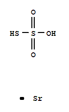 Thiosulfuric acid(H2S2O3), strontium salt (1:1) (9CI)