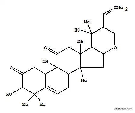 Molecular Structure of 15371-85-4 ((9β,10α)-16α,23-Epoxy-3β,20-dihydroxy-9-methyl-19-norlanosta-5,24-diene-2,11-dione)
