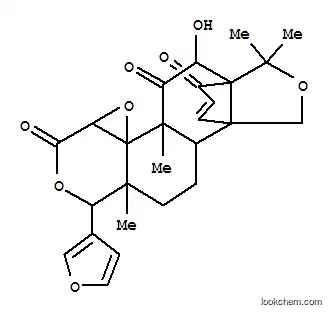 Molecular Structure of 156258-69-4 (7H,9H-9a,6a-Propenofuro[3',4':5,6]naphth[2,1-c]oxireno[d]pyran-3,5,14(3aH,6H)-trione,1-(3-furanyl)-1,4b,9b,10,11,11a-hexahydro-6-hydroxy-4b,7,7,11a-tetramethyl-,(1S,3aS,4aR,4bR,6S,6aR,9aS,9bR,11aS)- (9CI))