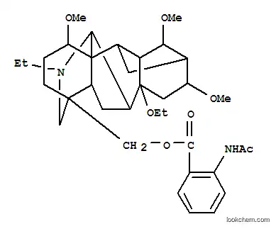 Molecular Structure of 156310-16-6 (Aconitane-4-methanol,8-ethoxy-20-ethyl-1,14,16-trimethoxy-, 2-(acetylamino)benzoate (ester), (1a,14a,16b)- (9CI))