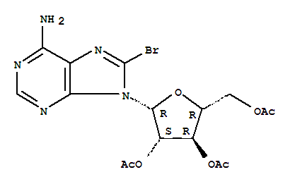 Adenine, 9-b-D-arabinofuranosyl-8-bromo-,2',3',5'-triacetate (8CI) cas  15830-53-2
