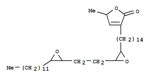 2(5H)-Furanone,3-[14-[(2R,3S)-3-[2-[(2S,3R)-3-dodecyl-2-oxiranyl]ethyl]-2-oxiranyl]tetradecyl]-5-methyl-,rel-