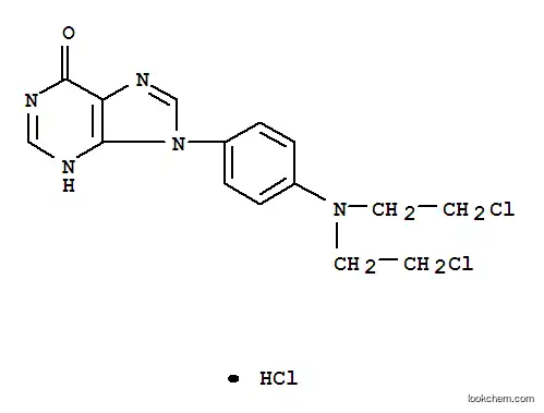 Molecular Structure of 16267-08-6 (9-{4-[bis(2-chloroethyl)amino]phenyl}-3,9-dihydro-6H-purin-6-one)