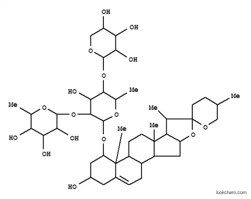 Molecular Structure of 166334-39-0 (b-D-Galactopyranoside, (1b,3b,25S)-3-hydroxyspirost-5-en-1-yl O-6-deoxy-b-D-galactopyranosyl-(1&reg;2)-O-[b-D-xylopyranosyl-(1&reg;4)]-6-deoxy- (9CI))