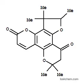 Molecular Structure of 17276-35-6 (5H,11H-Furo[2',3':5,6]benzo[1,2-b:3,4-b']dipyran-5,11-dione,2,3,9,10-tetrahydro-2,3,3,9,9-pentamethyl- (8CI,9CI))
