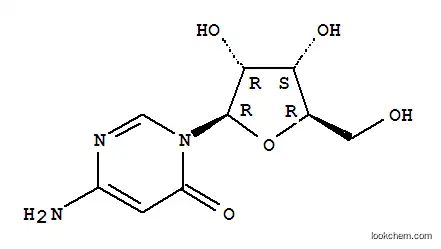Molecular Structure of 18645-81-3 (6-Amino-3-β-D-ribofuranosyl-4(3H)-pyrimidinone)