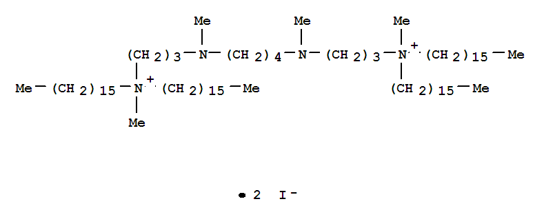 1-Hexadecanaminium, N,N'-[1,4-butanediylbis[(methylimino)-3,1-propanediyl]]bis[N-hexadecyl-N-methyl-,iodide (1:2), mixt. with1,1'-[1-[[[(2-aminoethoxy)hydroxyphosphinyl]oxy]methyl]-1,2-ethanediyl]di-(