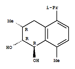 Molecular Structure of 191542-24-2 (1,2-Naphthalenediol,1,2,3,4-tetrahydro-3,8-dimethyl-5-(1-methylethyl)-, (1R,2R,3R)-rel-)