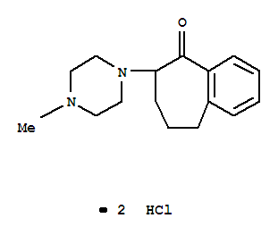 5H-Benzocyclohepten-5-one,6,7,8,9-tetrahydro-6-(4-methyl-1-piperazinyl)-, hydrochloride (1:2) cas  19844-75-8