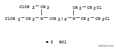 Molecular Structure of 19934-34-0 (1,6-Hexanediamine,N1,N1,N6,N6-tetrakis(2-chloroethyl)-, hydrochloride (1:2))