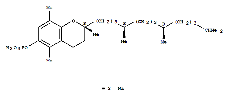 2H-1-Benzopyran-6-ol,3,4-dihydro-2,5,8-trimethyl-2-(4,8,12-trimethyltridecyl)-, dihydrogenphosphate, disodium salt, [2R-[2R*(4R*,8R*)]]- (9CI)