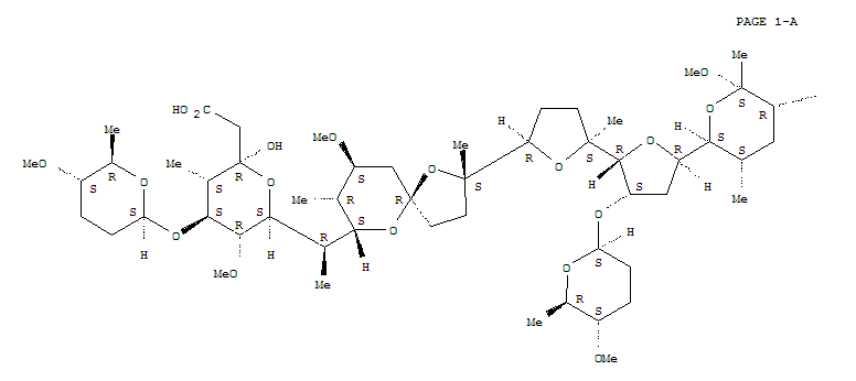 2H-Pyran-2-acetic acid,tetrahydro-2-hydroxy-5-methoxy-6-[(1R)-1-[(2S,5R,7S,8R,9S)-9-methoxy-2,8-dimethyl-2-[(2S,2'R,3'S,5R,5'R)-octahydro-2-methyl-3'-[[(2S,5S,6R)-tetrahydro-5-methoxy-6-methyl-2H-pyra