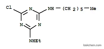 Molecular Structure of 102587-52-0 (1,3,5-Triazine-2,4-diamine,6-chloro-N2-ethyl-N4-hexyl-)