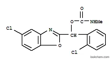 Molecular Structure of 104029-95-0 ((5-chloro-1,3-benzoxazol-2-yl)(2-chlorophenyl)methyl methylcarbamate)