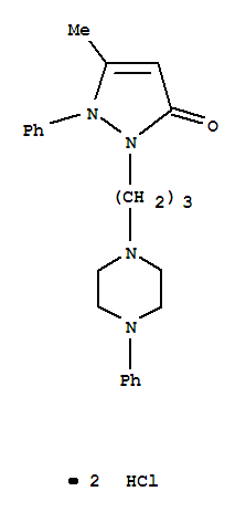 1,2-DIHYDRO-5-METHYL-1-PHENYL-2-(3-(4-PHENYL-(PIPERAZIN-1-YL))PROPYL)-3H-PYRAZOL-3-ONE 2HCL