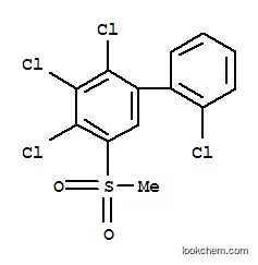 Molecular Structure of 106352-69-6 (1,1'-Biphenyl,2,2',3,4-tetrachloro-5-(methylsulfonyl)-)