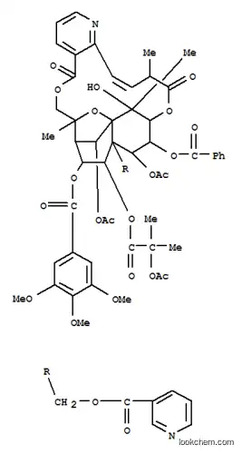 Molecular Structure of 106982-89-2 (3-Pyridinecarboxylicacid,(8R,9R,10R,11S,12S,13R,14R,15S,18S,19Z,21S,22R,23R)-[10,13-bis(acetyloxy)-22-[2-(acetyloxy)-2-methyl-1-oxopropoxy]-14-(benzoyloxy)-7,8,9,10,12,13,14,15,17,18-decahydro-21-hydroxy-8,18,21-trimethyl-5,17-dioxo-23-[(3,4,5-trimethoxybenzoyl)oxy]-8,11-epoxy-9,12-ethano-11,15-methano-5H,11H-[1,9]dioxacyclooctadecino[4,3-b]pyridin-12-yl]methylester (9CI))