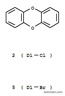 Molecular Structure of 107207-39-6 (3,4,6,7,8-pentabromo-1,2-dichlorooxanthrene)