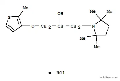 Molecular Structure of 109193-54-6 (1-[(2-methylthiophen-3-yl)oxy]-3-(2,2,5,5-tetramethylpyrrolidin-1-yl)propan-2-ol hydrochloride)