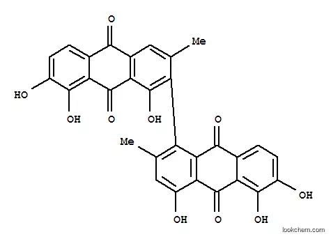 Molecular Structure of 11032-85-2 ((-)-1',4,5,6,7',8'-Hexahydroxy-2,3'-dimethyl-1,2'-bi[9,10-anthraquinone])