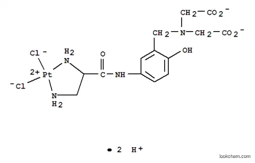 dichloro-(4-hydroxy-3-(methyleneiminodiacetic acid)phenyl-(2',3'-diaminopropionamide))platinum(II)