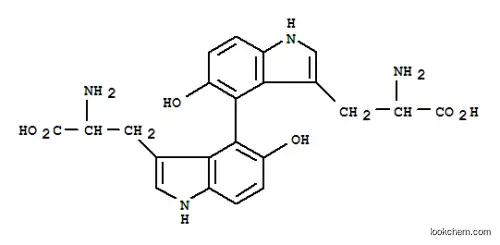 Molecular Structure of 112241-67-5 ([4,4'-Bi-1H-indole]-3,3'-dipropanoicacid, a3,a3'-diamino-5,5'-dihydroxy-)